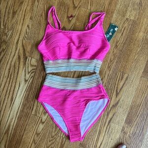 Blooming jelly, hot pink bikini set
